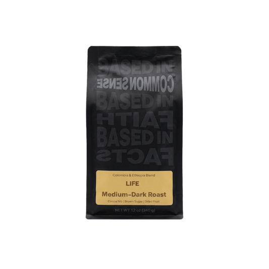 LIFE ROAST - Colombia & Ethiopia Blend - Medium/Dark Roast - 12oz